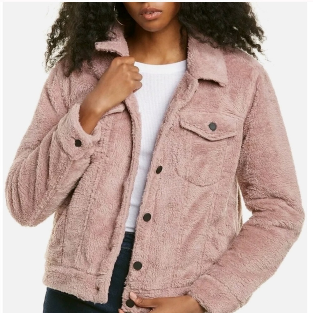 Blank NYC Teddy Trucker jacket in Mauve NWT